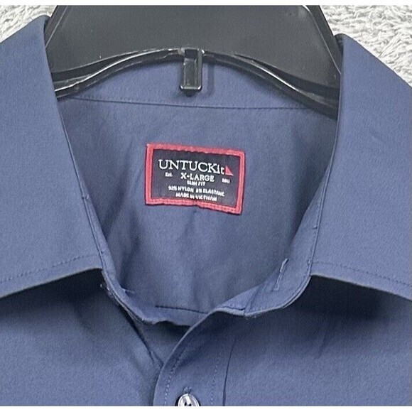 Untuckit Mens Button Up Shirt XL Wrinkle Free‎ Plaid Long Sleeve Slim Fit - Picture 5 of 5